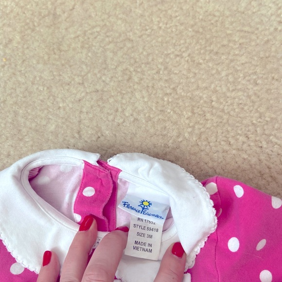 Florence Eiseman Pink Polka Dot Baby Girl Bubble - Picture 6 of 9